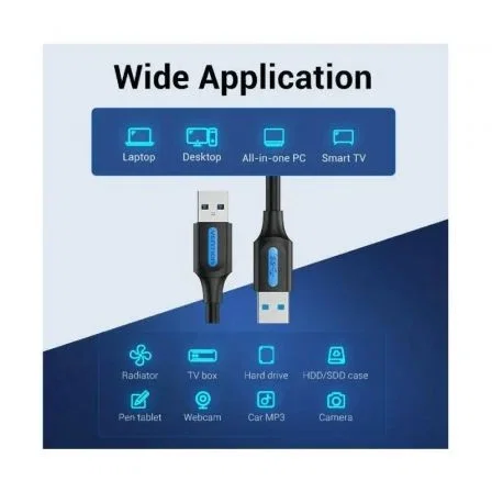 Vention Cable USB 3.0 CONBI Macho a Macho 3m Negro